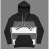 BLUZA KANGURKA MĘSKA SLU STRIPE HOODIE CZARNY GRAFIT BIAŁY