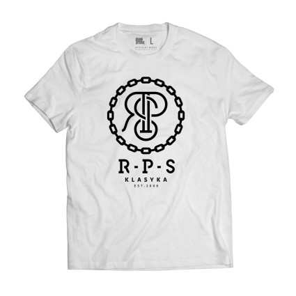T-SHIRT M CHAIN BIAŁY