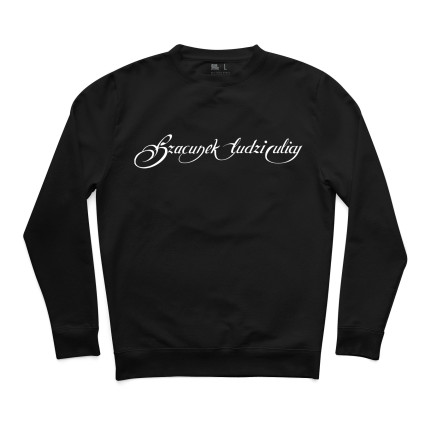 BLUZA KLASYCZNA MĘSKA SZACUNEK LUDZI ULICY CZARNY